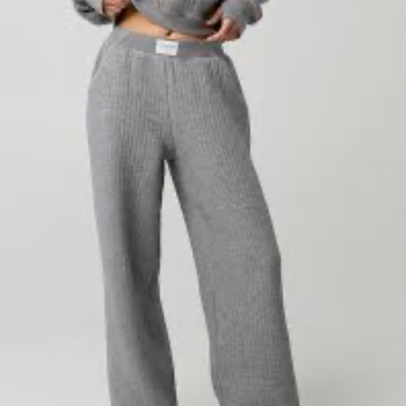 Offline Pants - Gray Wide Leg Knit Pants
